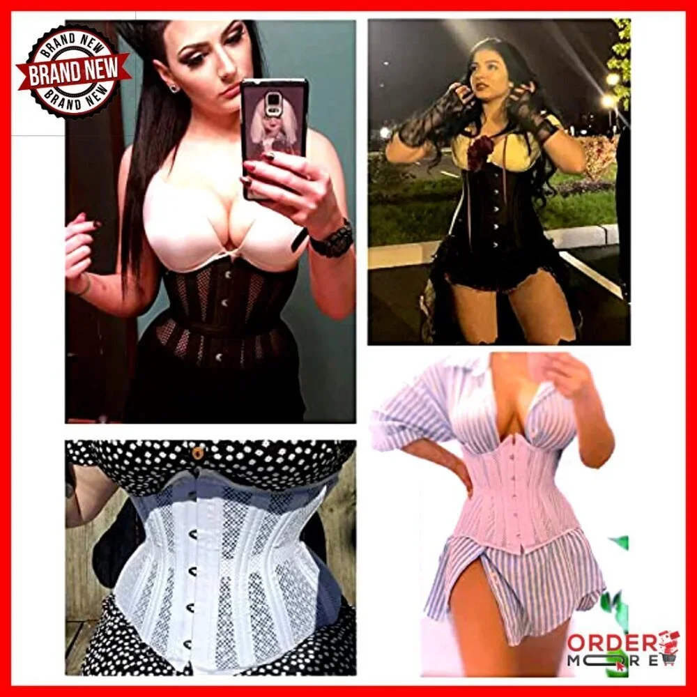 Longline Steel Boned Waist Trainer Corset Heavy Duty Shapewear Hourglass